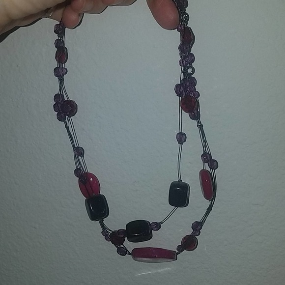 NWT CHICO'S stone necklace with extender - Picture 2 of 4